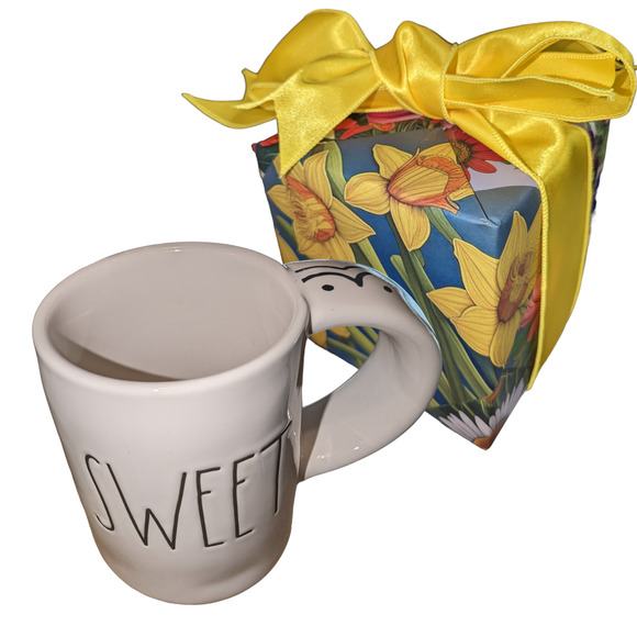 Rae Dunn SWEET Mug with Wide Decorative Handle - Gift Wrapped! - Picture 1 of 5
